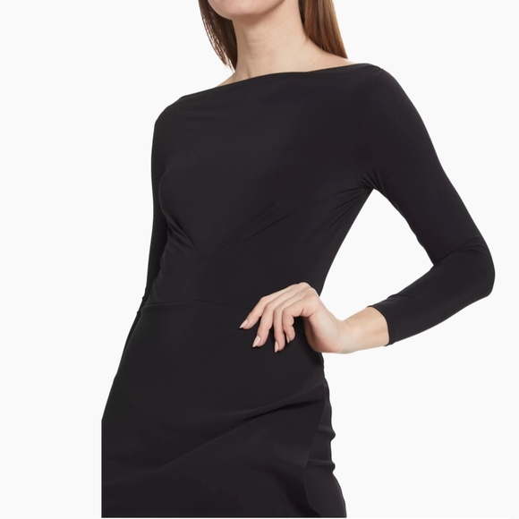 Chiara Boni La Petite Robe Cassandre Wrap-Effect Boatneck Dress - Picture 2 of 15